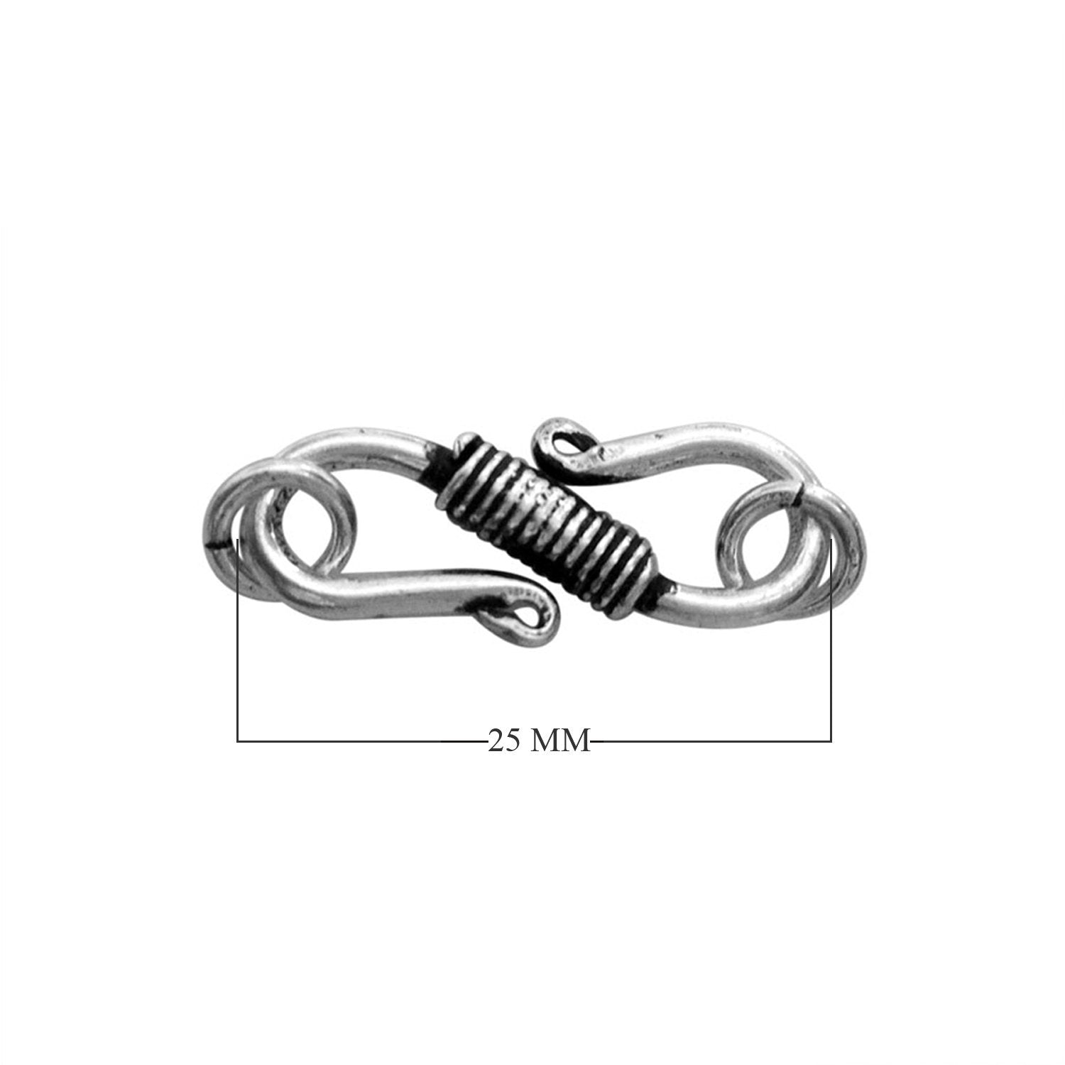 CSF-224 Silver Overlay ''S'' Hook Beads Bali Designs Inc 