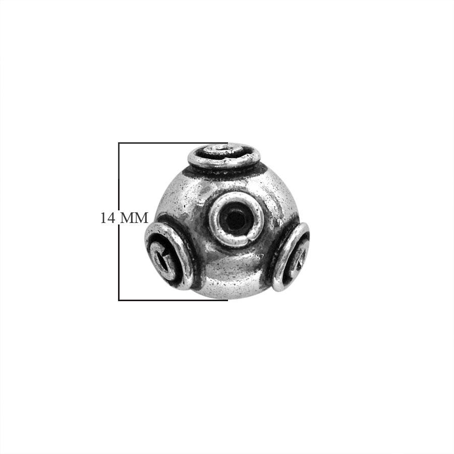CSF-227 Silver Overlay Bead Cap Beads Bali Designs Inc 