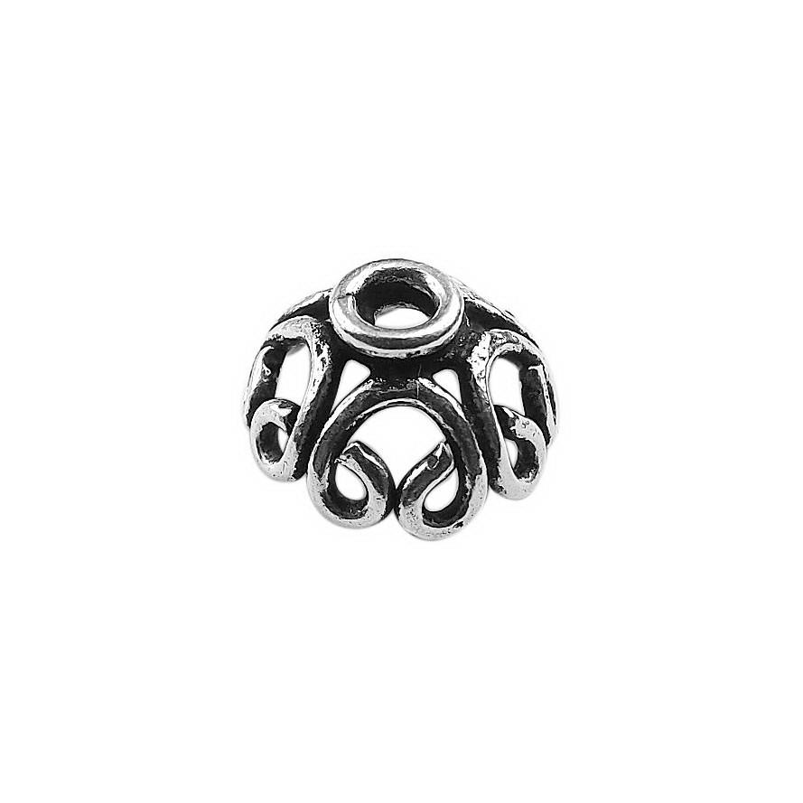 CSF-239-11.5MM Silver Overlay Bead Cap Beads Bali Designs Inc 