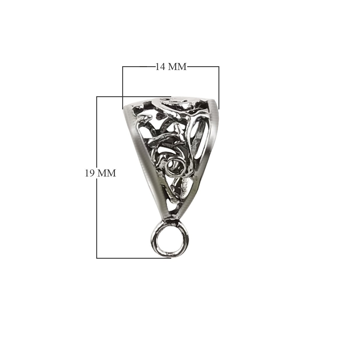 CSF-245 Silver Overlay Pendant Bail Beads Bali Designs Inc 