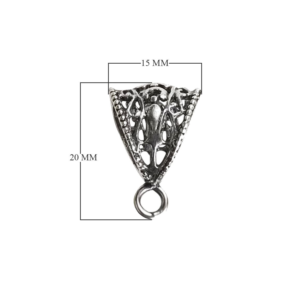 CSF-246 Silver Overlay Pendant Bail Beads Bali Designs Inc 