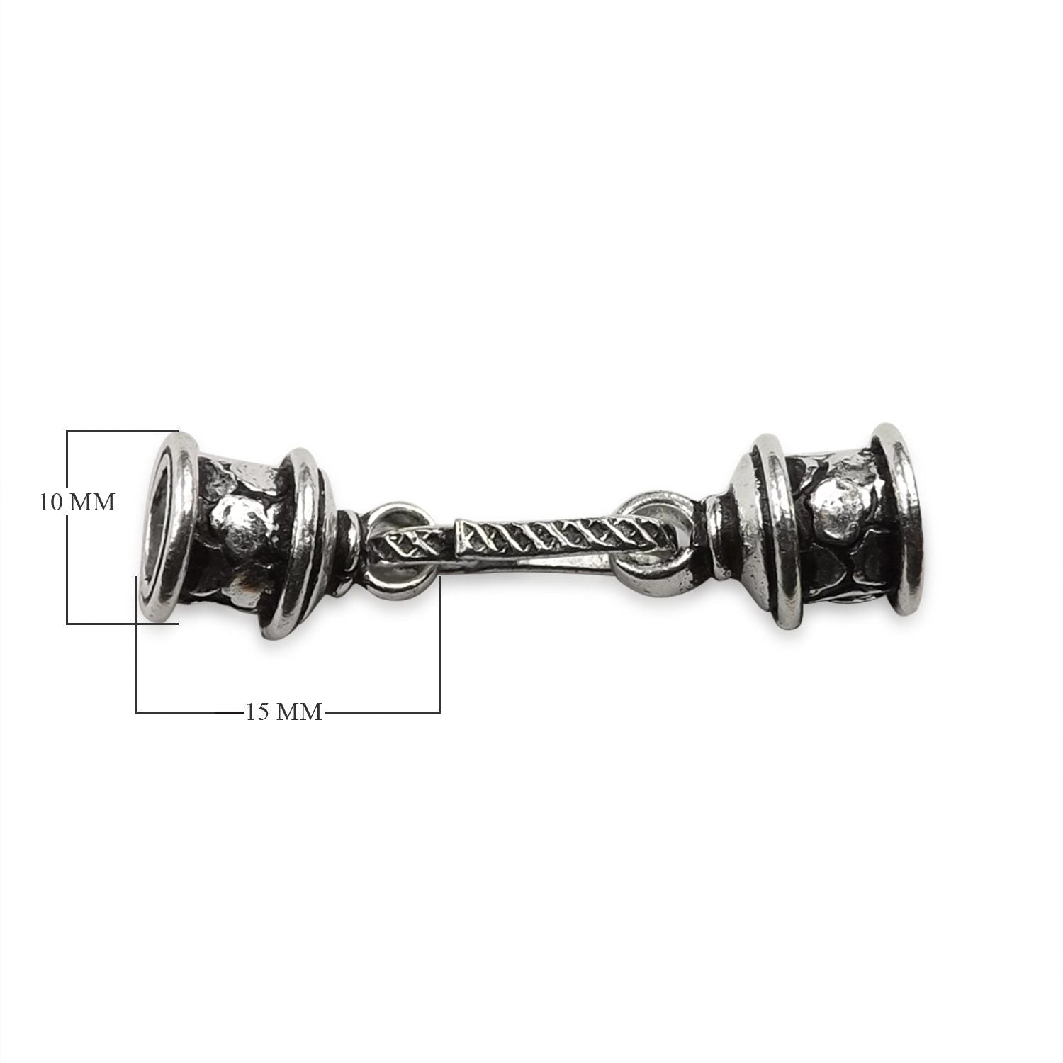 CSF-256 Silver Overlay End Cap Beads Bali Designs Inc 