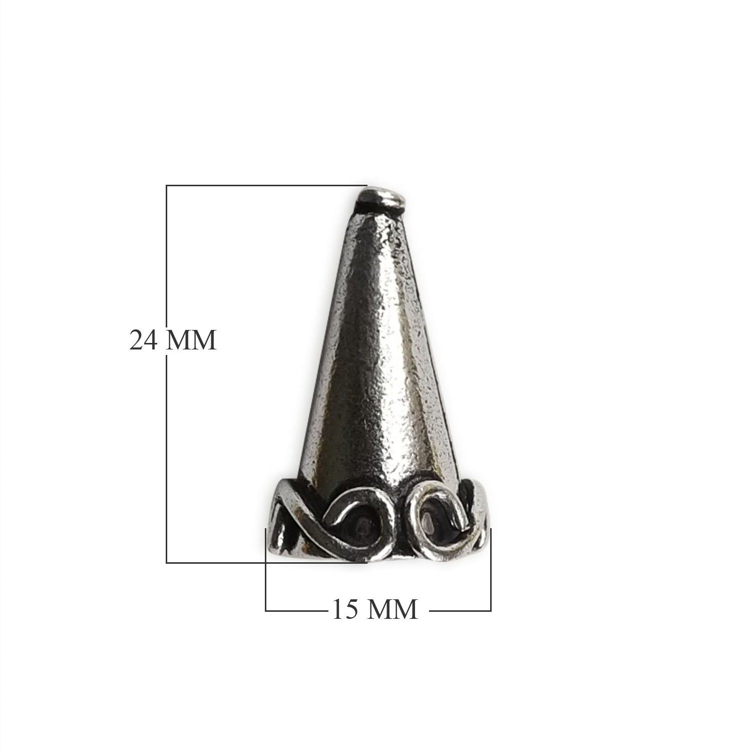 CSF-262 Silver Overlay Cone Beads Bali Designs Inc 