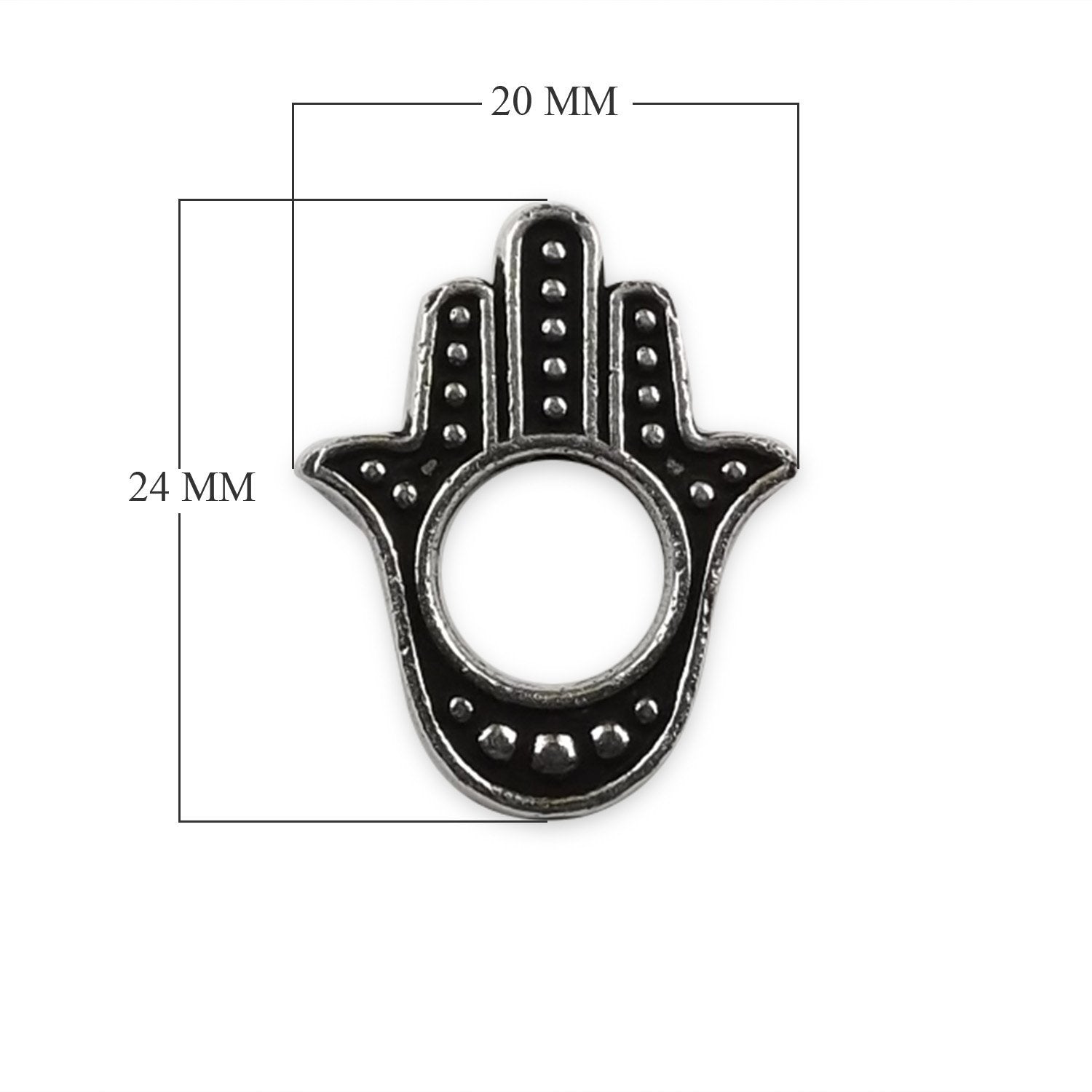 CSF-263 Silver Overlay Hands of Fatima Beads Bali Designs Inc 