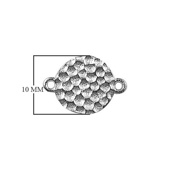 CSF-269 Silver Overlay Connector With 2 Hole Beads Bali Designs Inc 