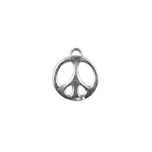 CSF-270-OX Silver Overlay Little Peace Charm Oxidized Beads Bali Designs Inc 