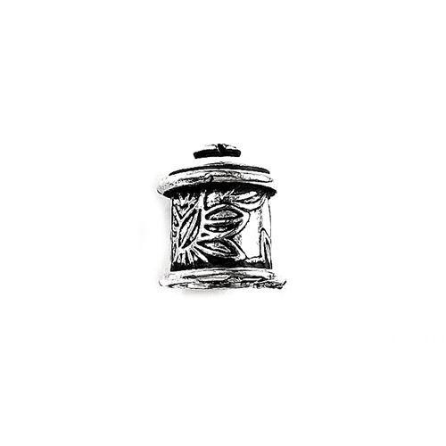 CSF-285 Silver Overlay End Cap Beads Bali Designs Inc 