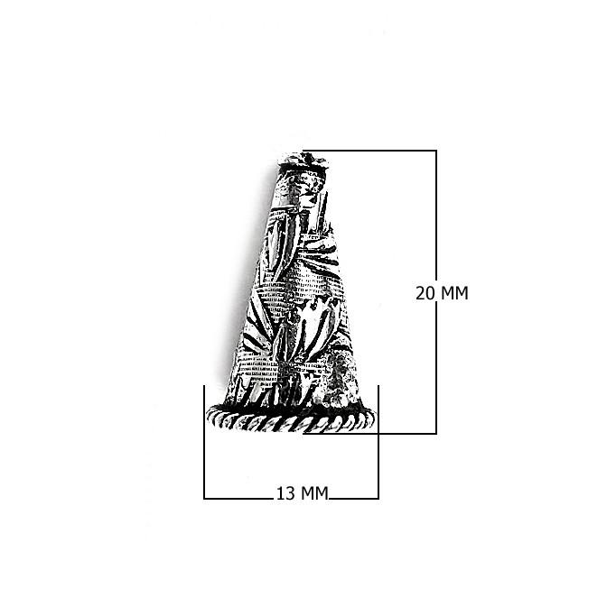 CSF-287 Silver Overlay Cone Beads Bali Designs Inc 