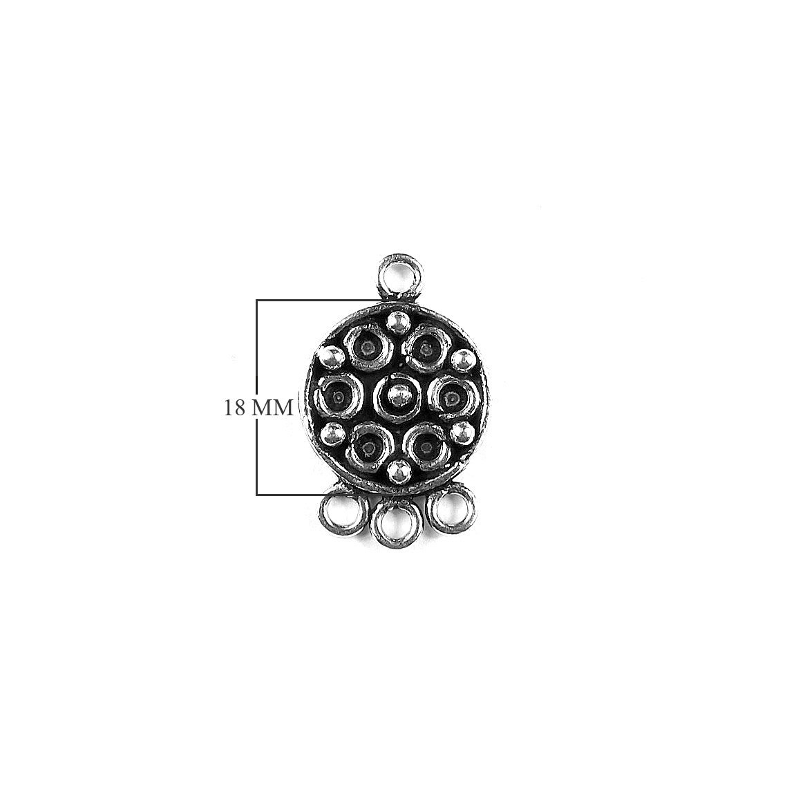 CSF-299 Silver Overlay Connectors With 3 Hole Beads Bali Designs Inc 