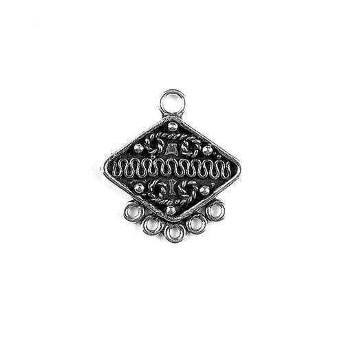CSF-300 Silver Overlay Connectors With 5 Hole Beads Bali Designs Inc 