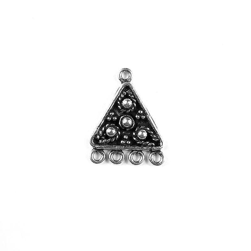 CSF-302 Silver Overlay Connectors With 4 Hole Beads Bali Designs Inc 