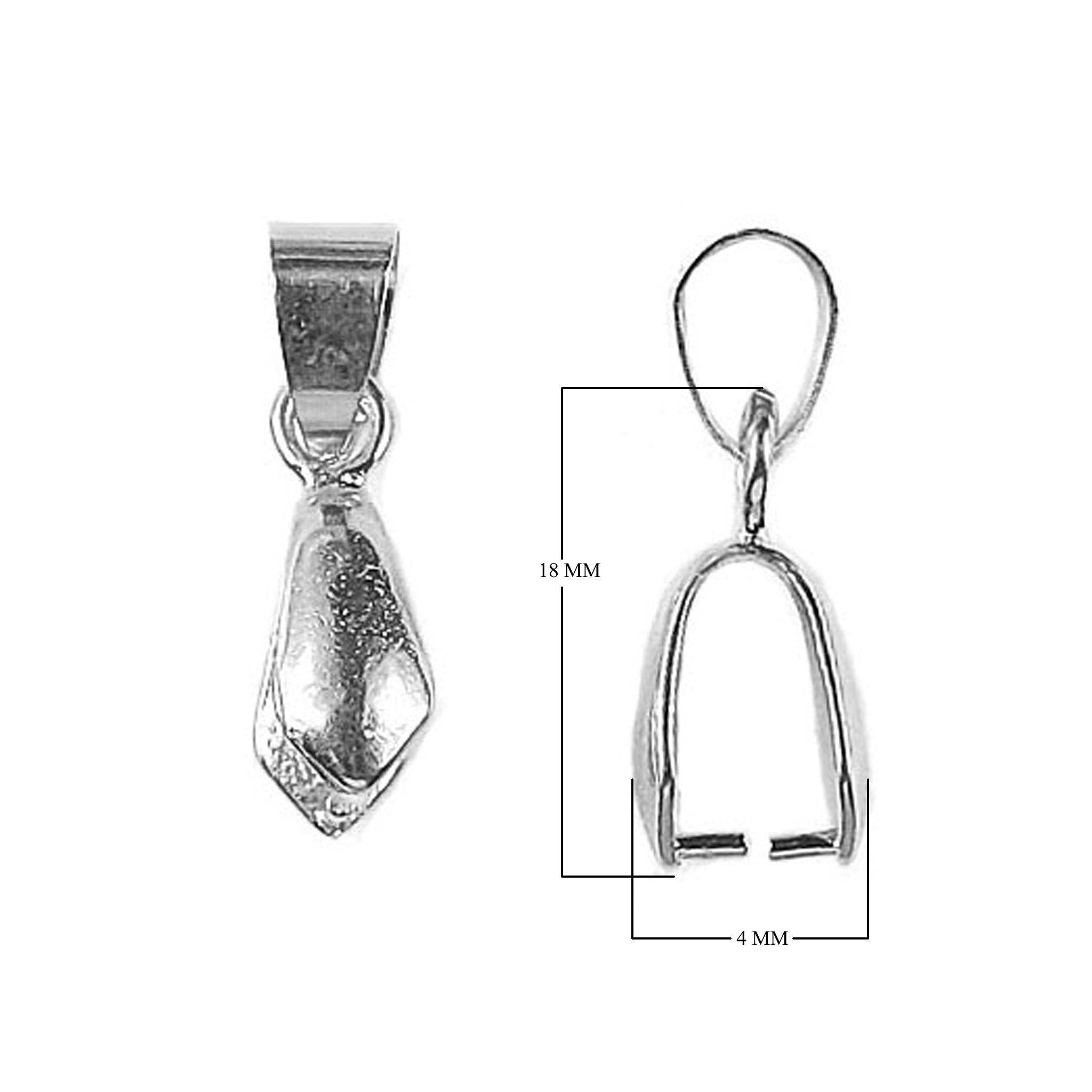 CSF-303-18X4MM Silver Overlay Pendant Bail Beads Bali Designs Inc 