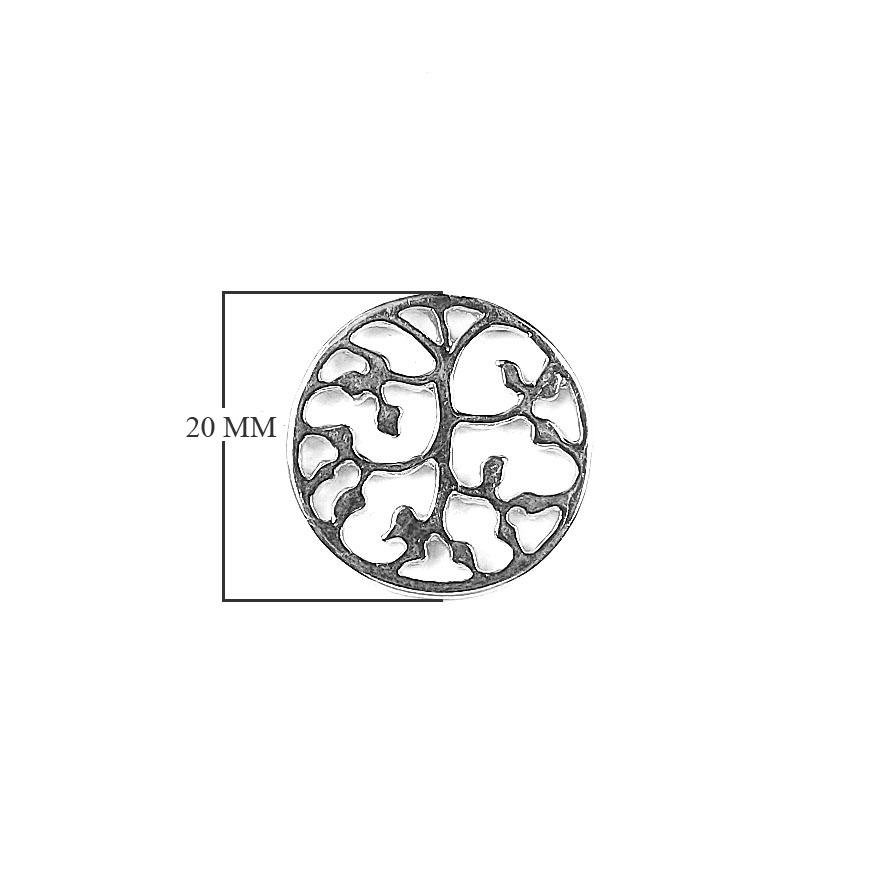 CSF-304 Silver Overlay Tree Charm Beads Bali Designs Inc 