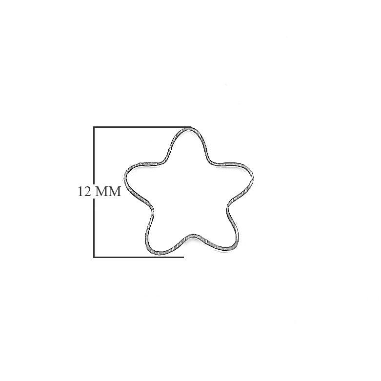 CSF-305-12MM Silver Overlay Connectors Star Shape Beads Bali Designs Inc 
