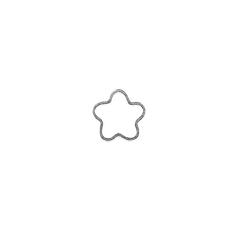 CSF-305-8MM Silver Overlay Connectors Star Shape Beads Bali Designs Inc 