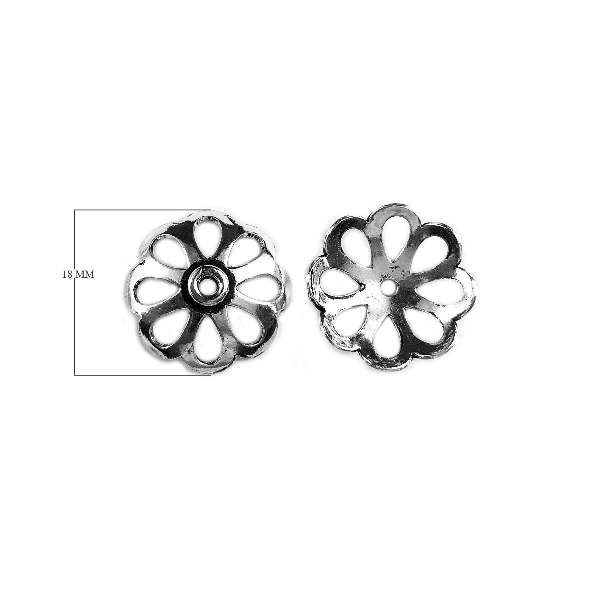 CSF-328 Silver Overlay Bead Cap Beads Bali Designs Inc 