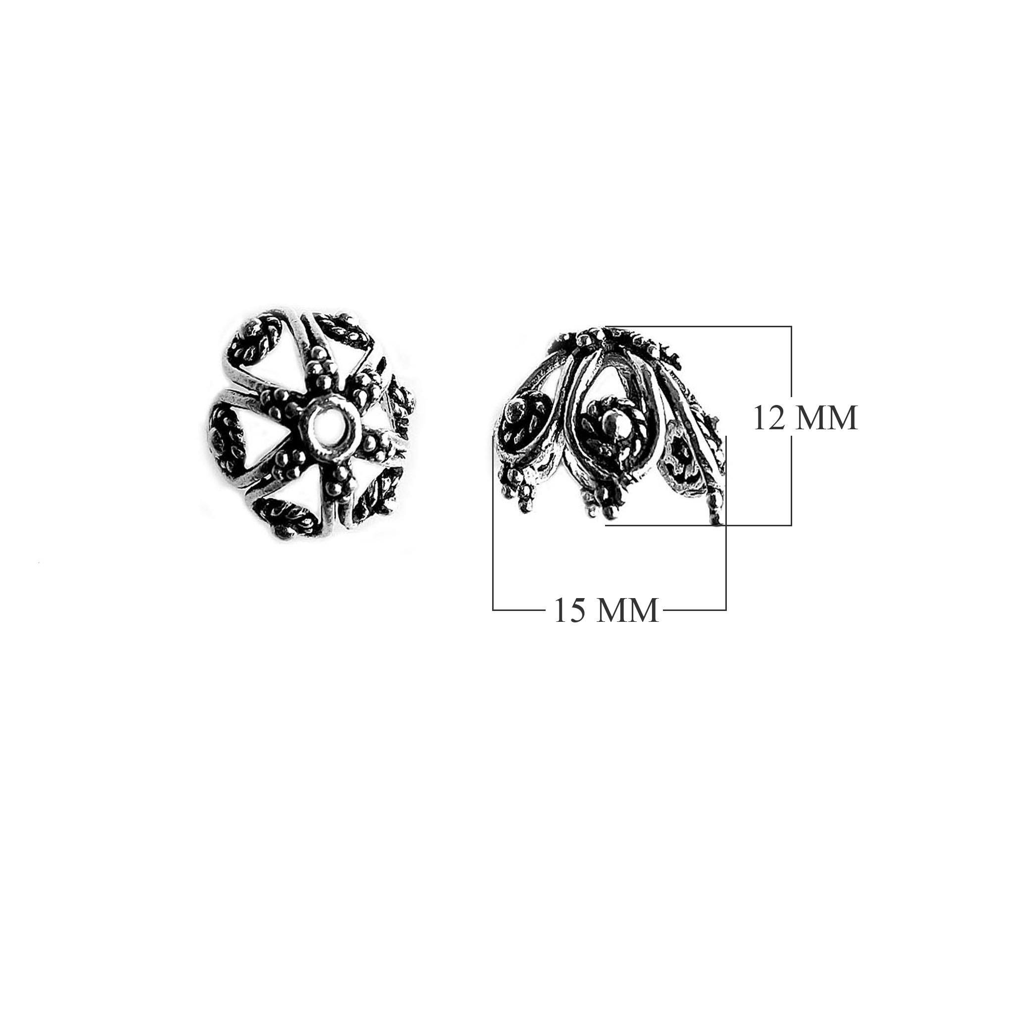 CSF-331 Silver Overlay Bead Cap Beads Bali Designs Inc 