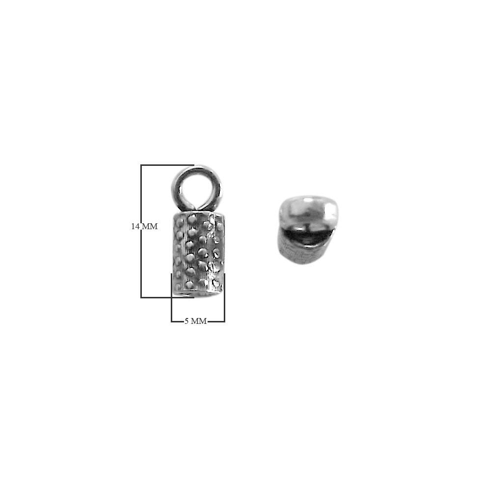 CSF-335 Silver Overlay End Cap Beads Bali Designs Inc 