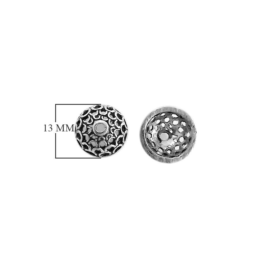 CSF-352 Silver Overlay Bead Cap Beads Bali Designs Inc 