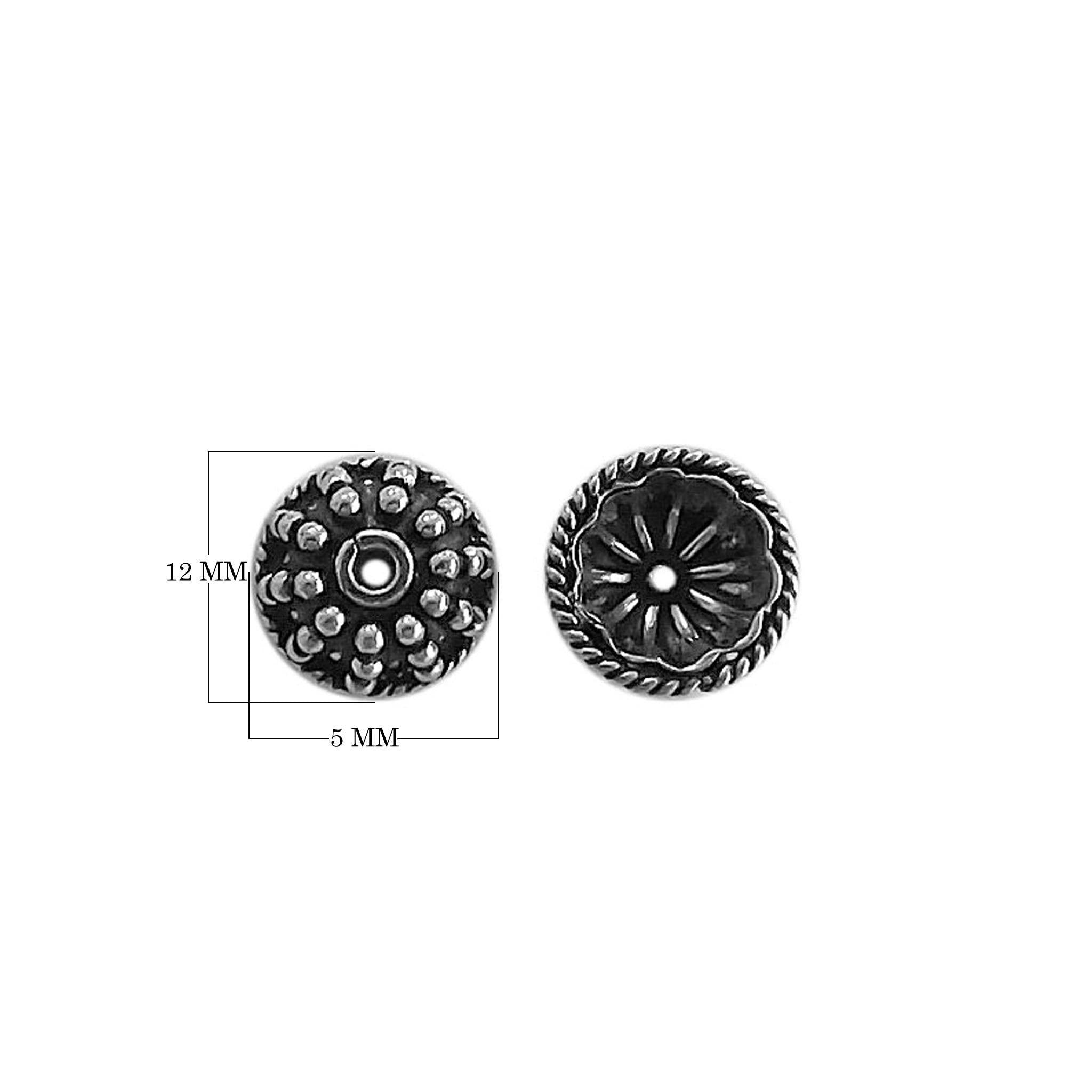 CSF-354 Silver Overlay Bead Cap Beads Bali Designs Inc 