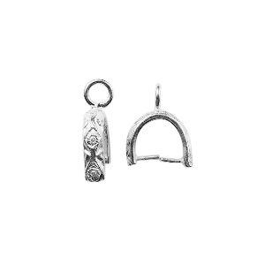 CSF-355-WO Silver Overlay Pendant Bail Without Oxide Beads Bali Designs Inc 