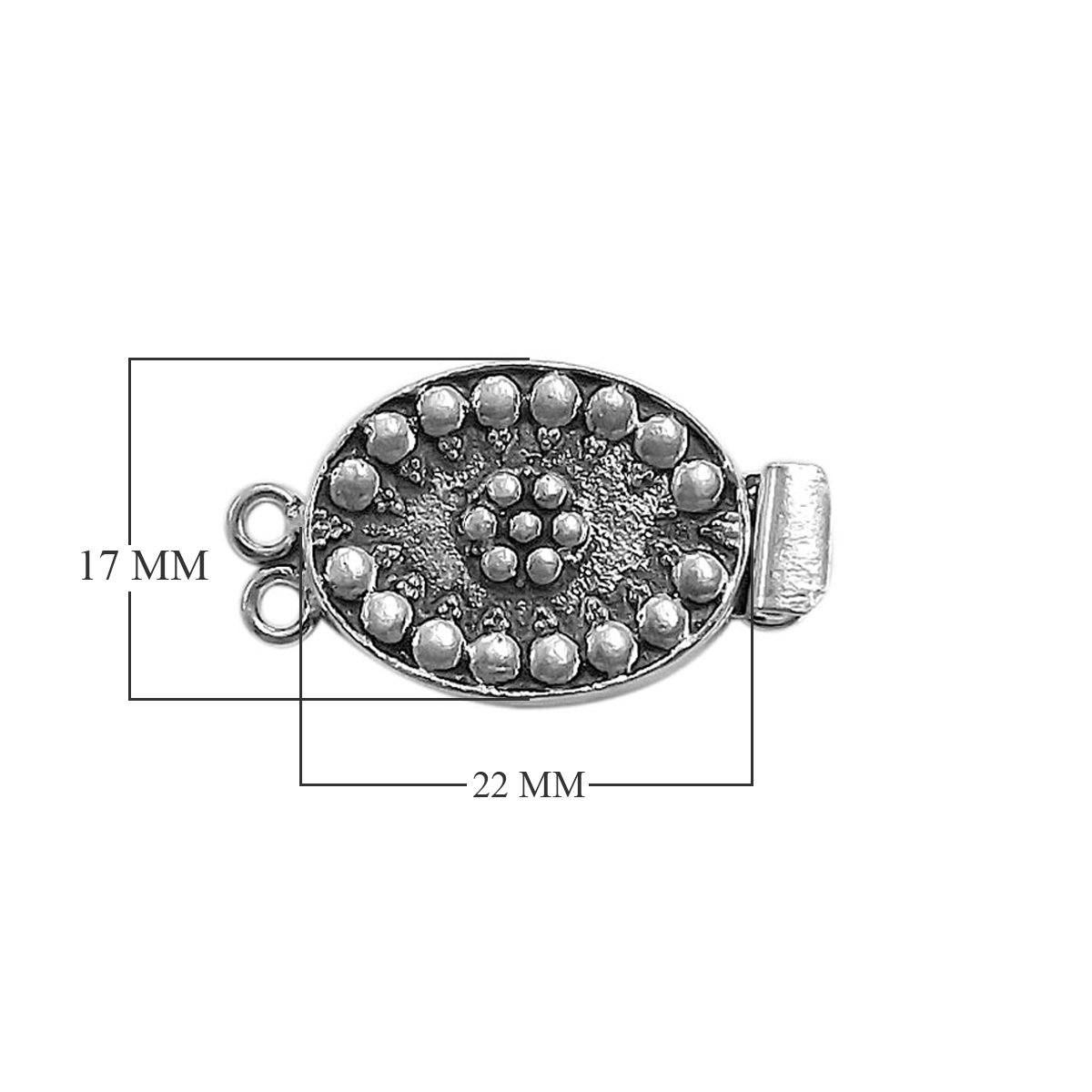 CSF-359 Silver Overlay Multi Strand Clasp With 2 Hole Beads Bali Designs Inc 