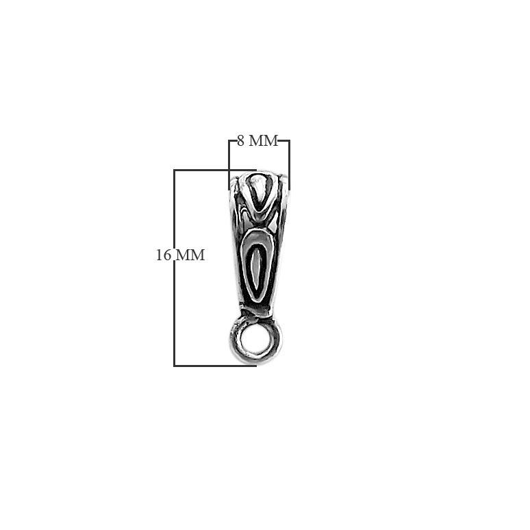 CSF-361 Silver Overlay Pendant Bail Beads Bali Designs Inc 