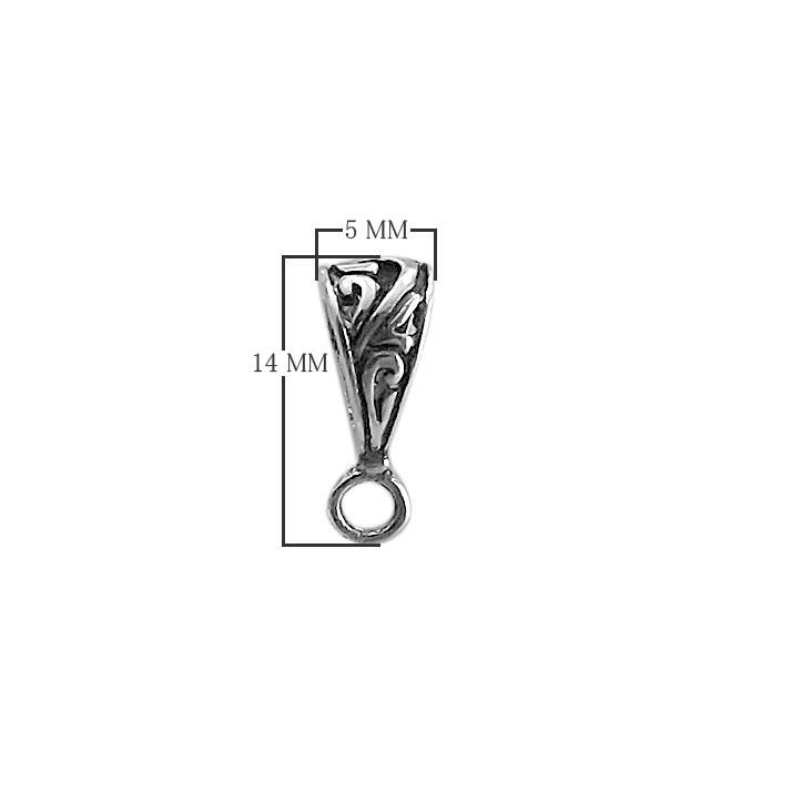 CSF-364 Silver Overlay Pendant Bail Beads Bali Designs Inc 