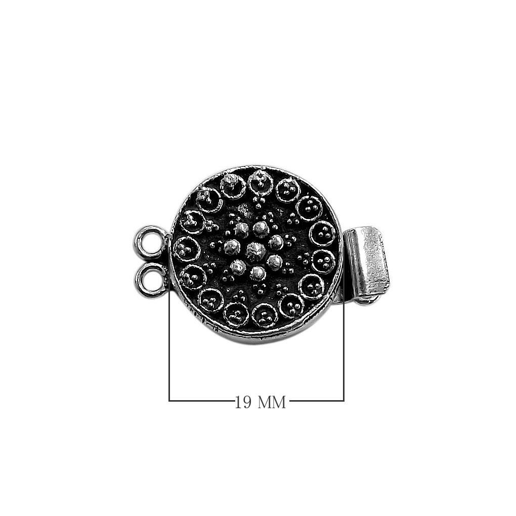 CSF-371 Silver Overlay Multi Strand Clasp With 2 Hole Beads Bali Designs Inc 