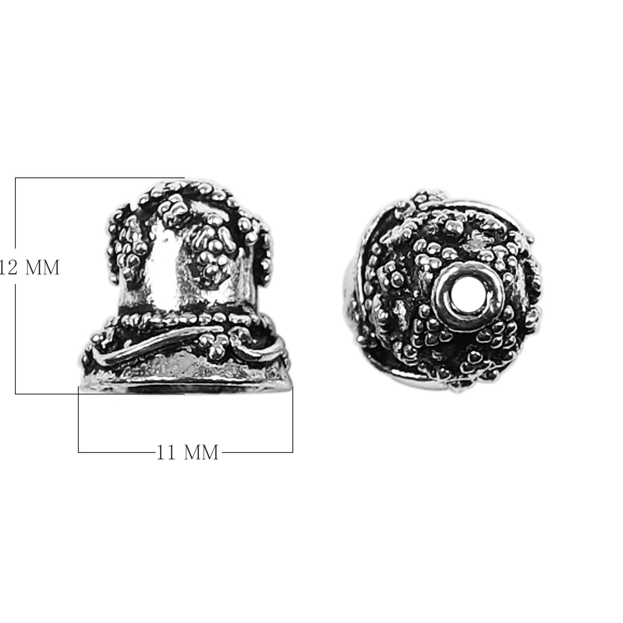 CSF-376 Silver Overlay End Cap Beads Bali Designs Inc 