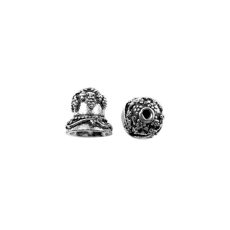 CSF-376 Silver Overlay End Cap Beads Bali Designs Inc 