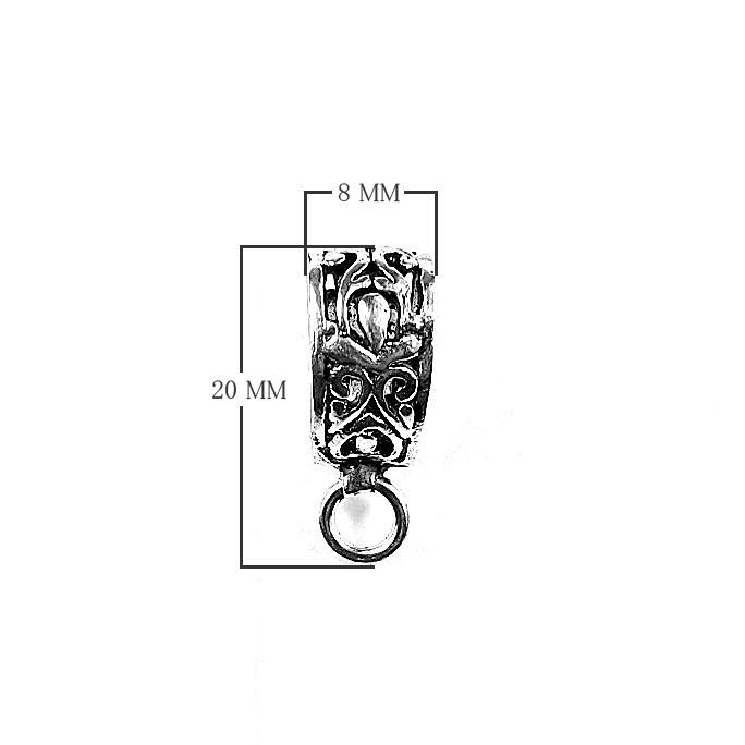 CSF-377 Silver Overlay Pendant Bail Beads Bali Designs Inc 