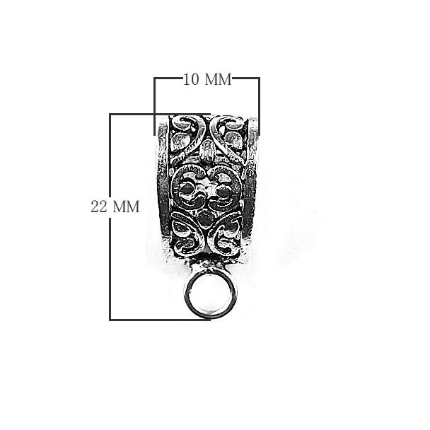 CSF-378 Silver Overlay Pendant Bail Beads Bali Designs Inc 