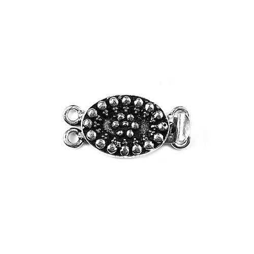 CSF-379 Silver Overlay Multi Strand Clasp With 2 Hole Beads Bali Designs Inc 