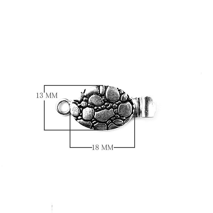 CSF-384 Silver Overlay Single Hole Multi Strand Clasp Beads Bali Designs Inc 