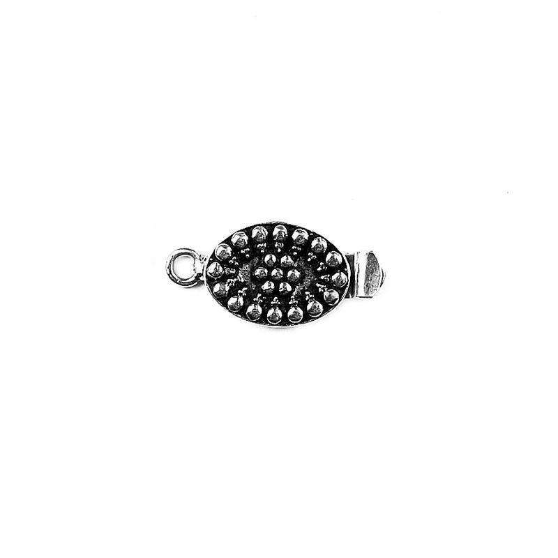 CSF-385 Silver Overlay Single Hole Multi Strand Clasp Beads Bali Designs Inc 