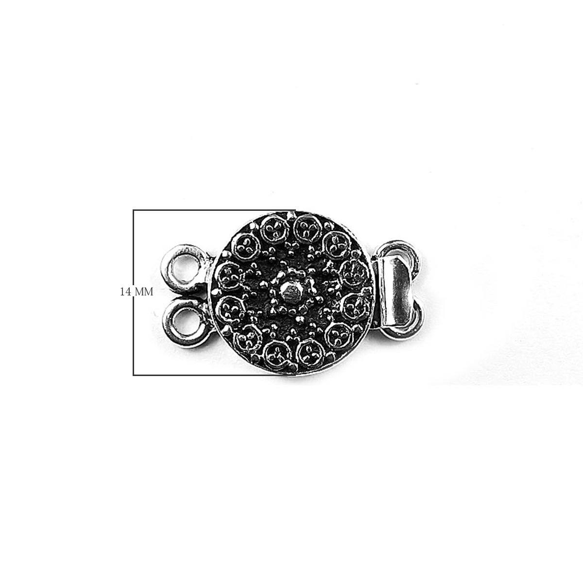 CSF-390 Silver Overlay Multi Strand Clasp With 2 Hole Beads Bali Designs Inc 