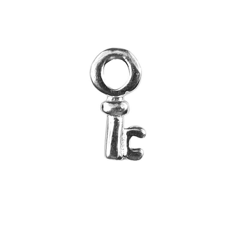 Silver Overlay Over Copper key pendant handcrafted in India with antique oxidized finish.