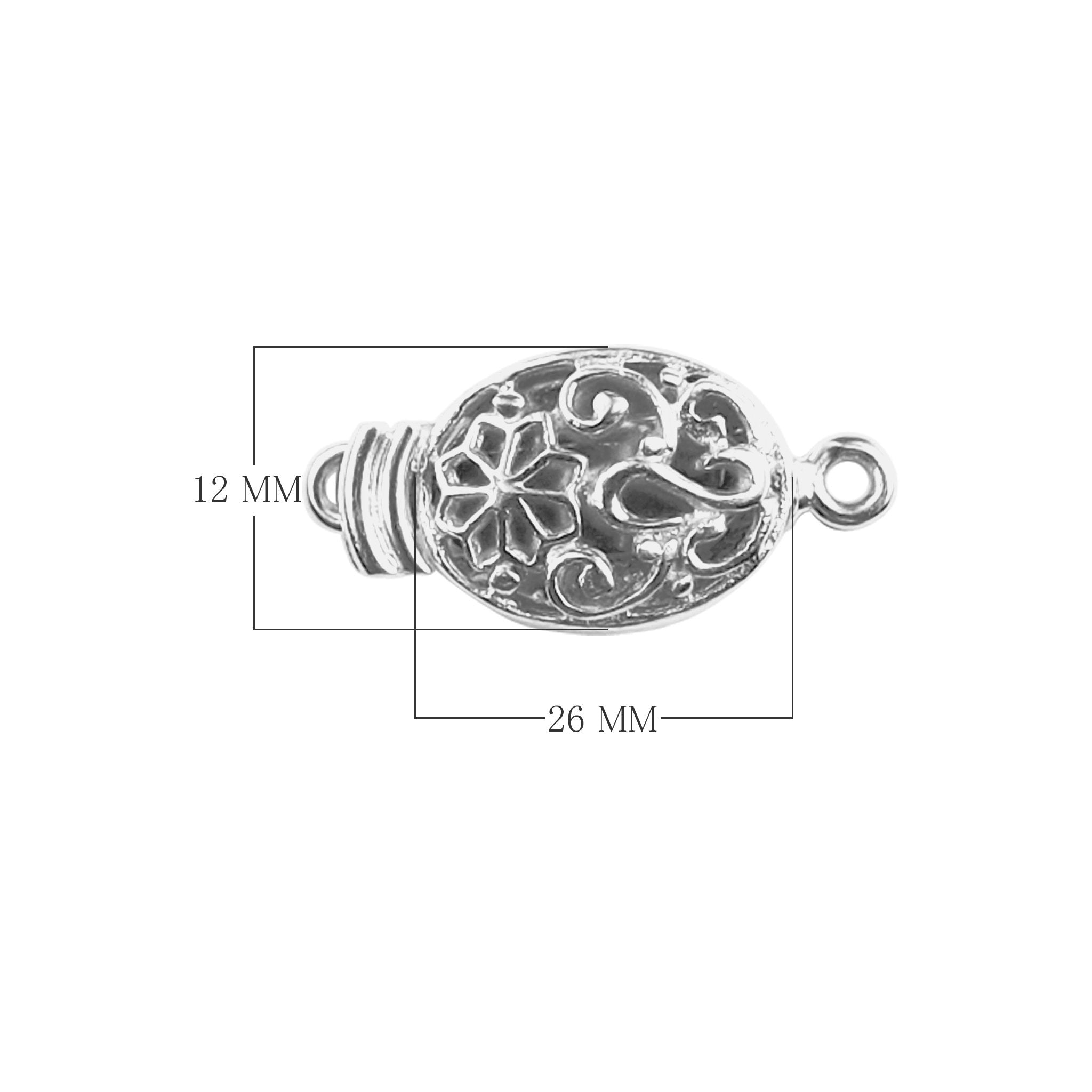 CSF-414 Silver Overlay Single Hole Multi Strand Clasp Beads Bali Designs Inc 