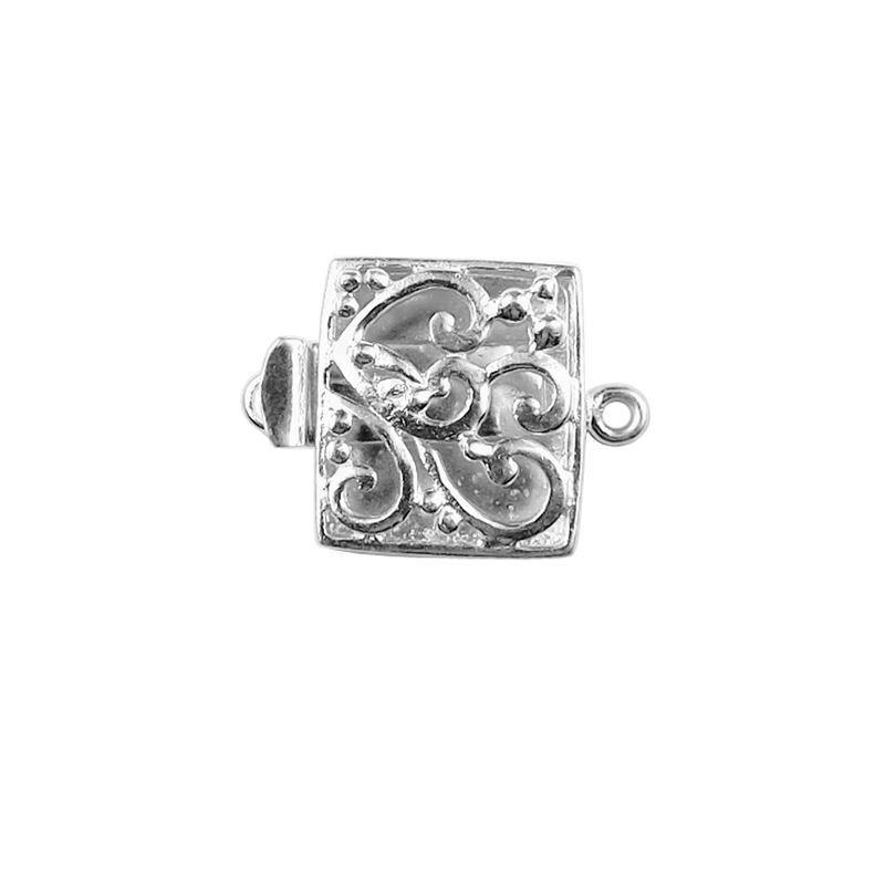 CSF-415 Silver Overlay Single Hole Multi Strand Clasp Beads Bali Designs Inc 