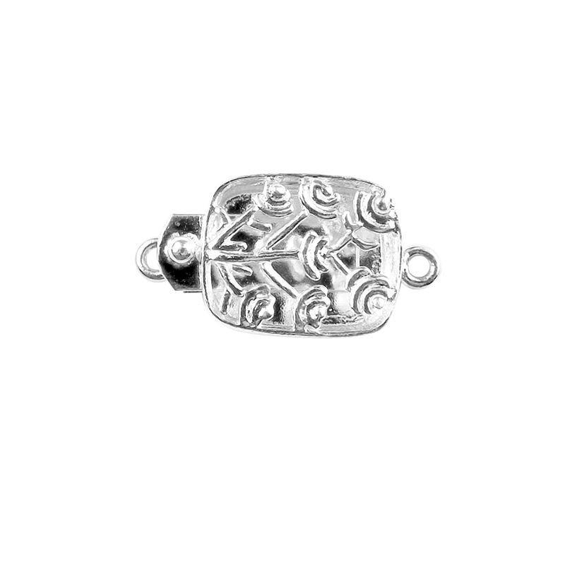 CSF-416 Silver Overlay Single Hole Multi Strand Clasp Beads Bali Designs Inc 