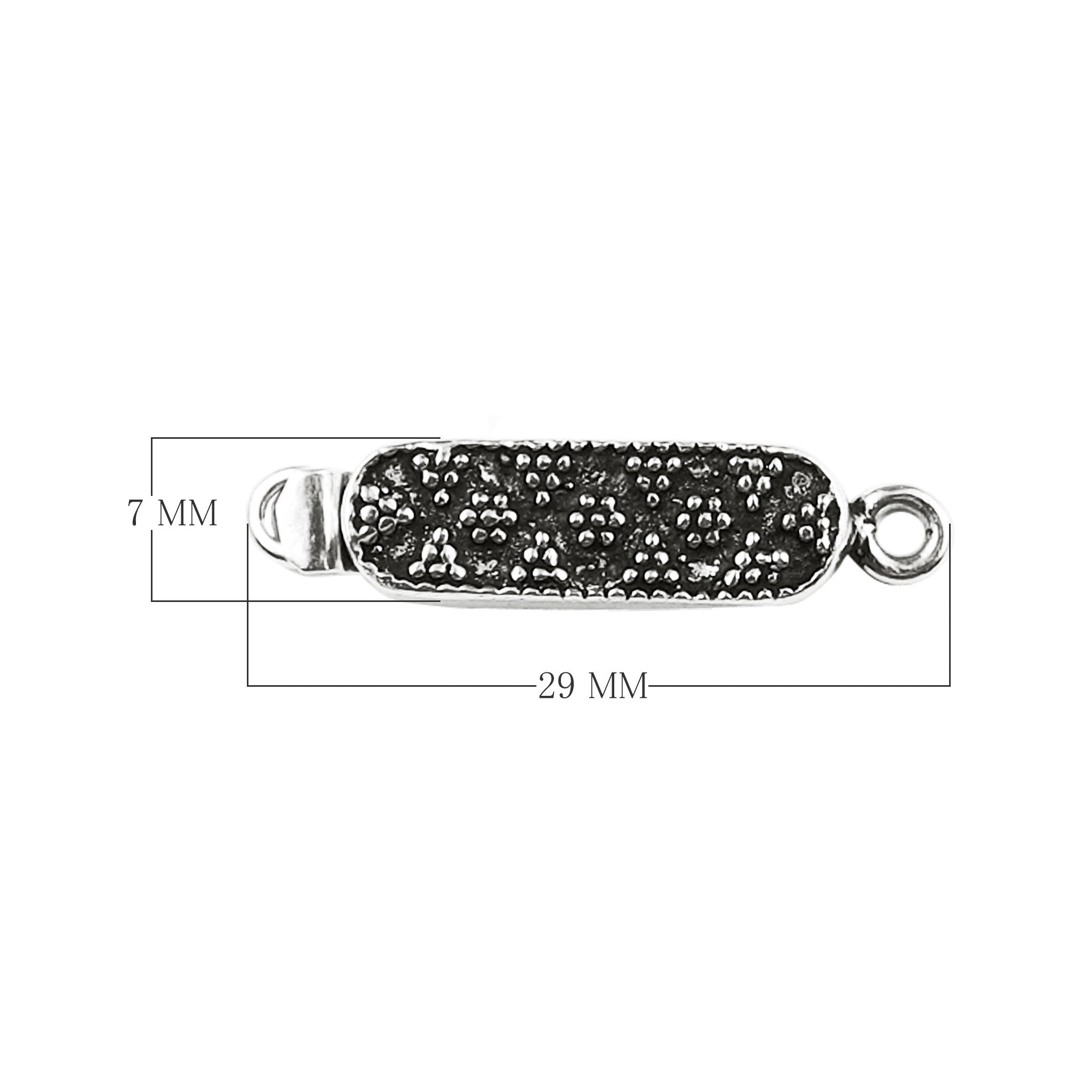 CSF-420 Silver Overlay Single Hole Multi Strand Clasp Beads Bali Designs Inc 