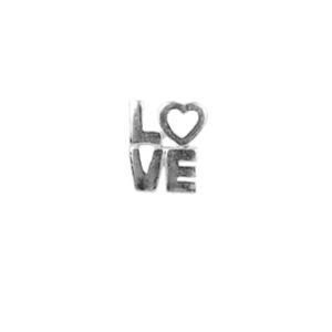 CSF-423 Silver Overlay Love Word Charm Beads Bali Designs Inc 