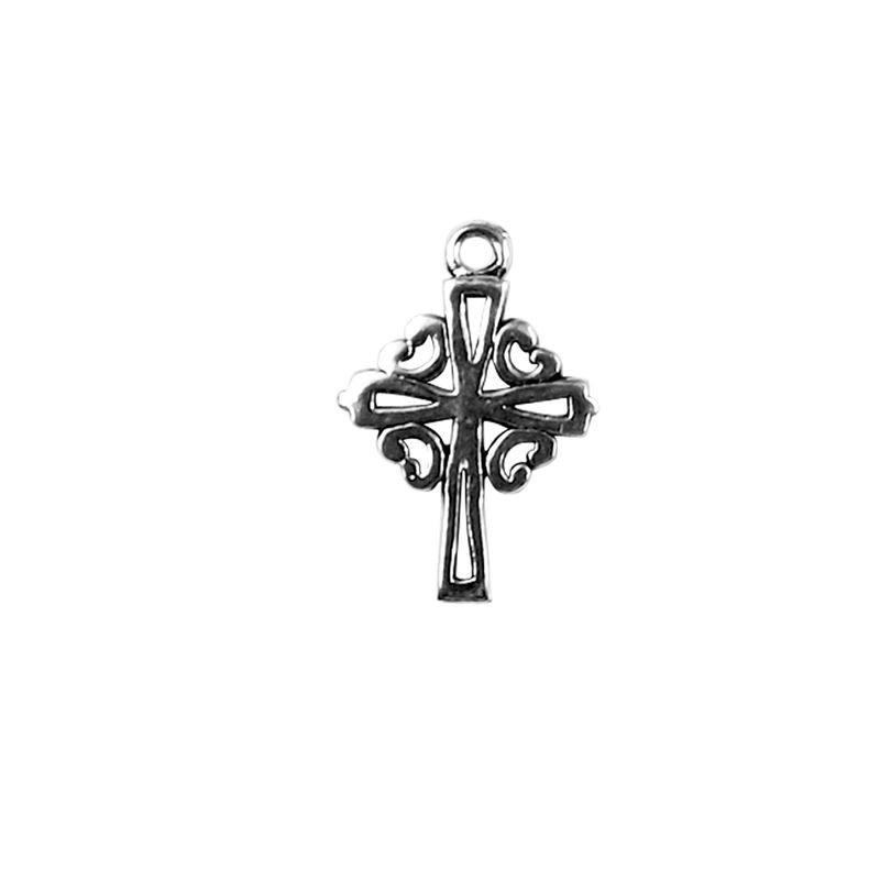 CSF-426 Silver Overlay Cross Charm Beads Bali Designs Inc 