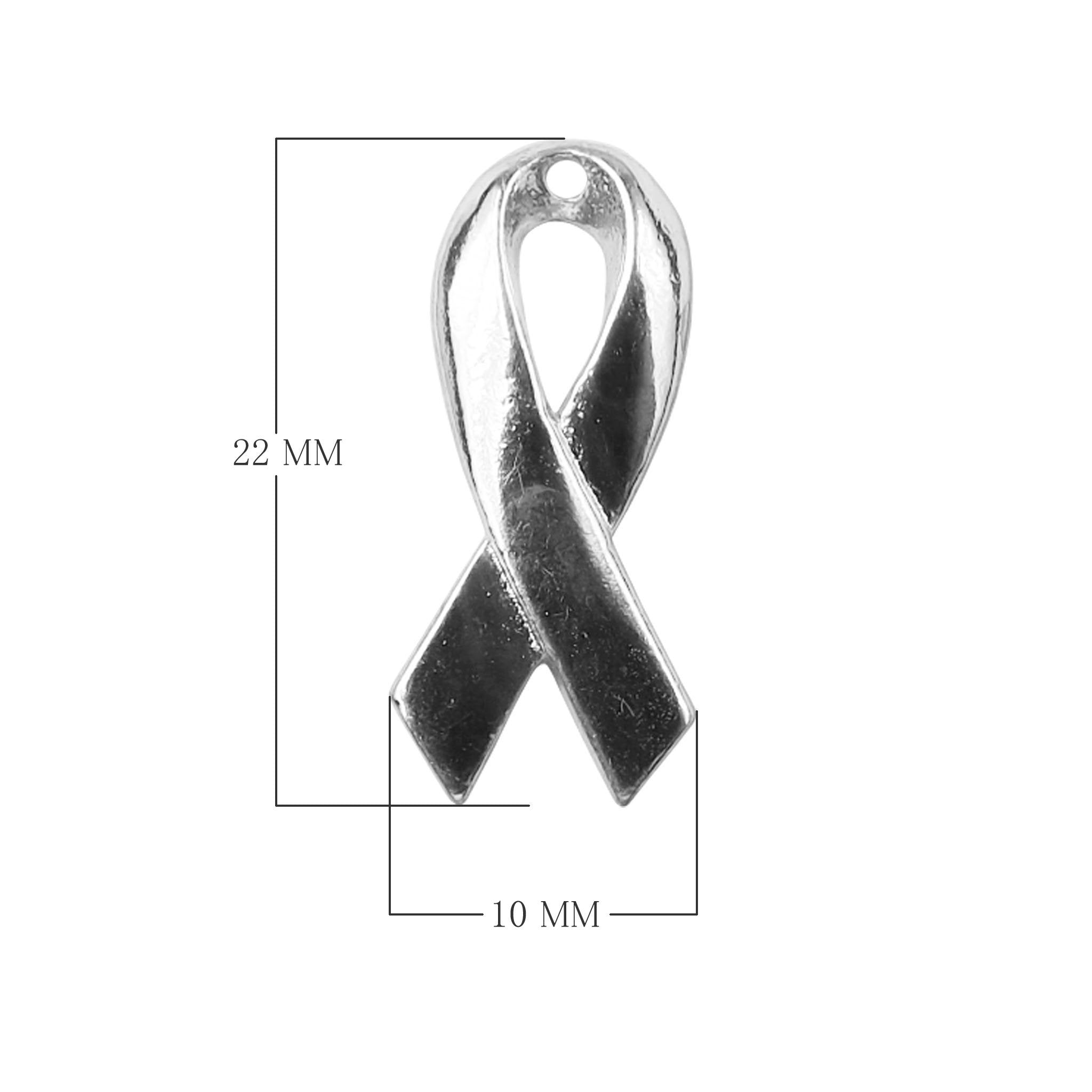 CSF-430 Silver Overlay Ribbon Charm Beads Bali Designs Inc 