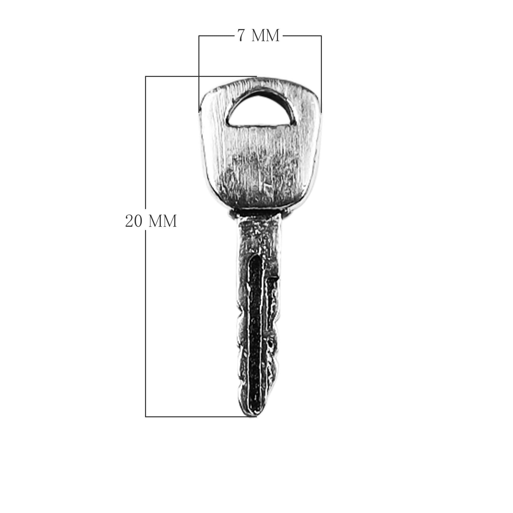 CSF-438 Silver Overlay Little Key Charms Beads Bali Designs Inc 