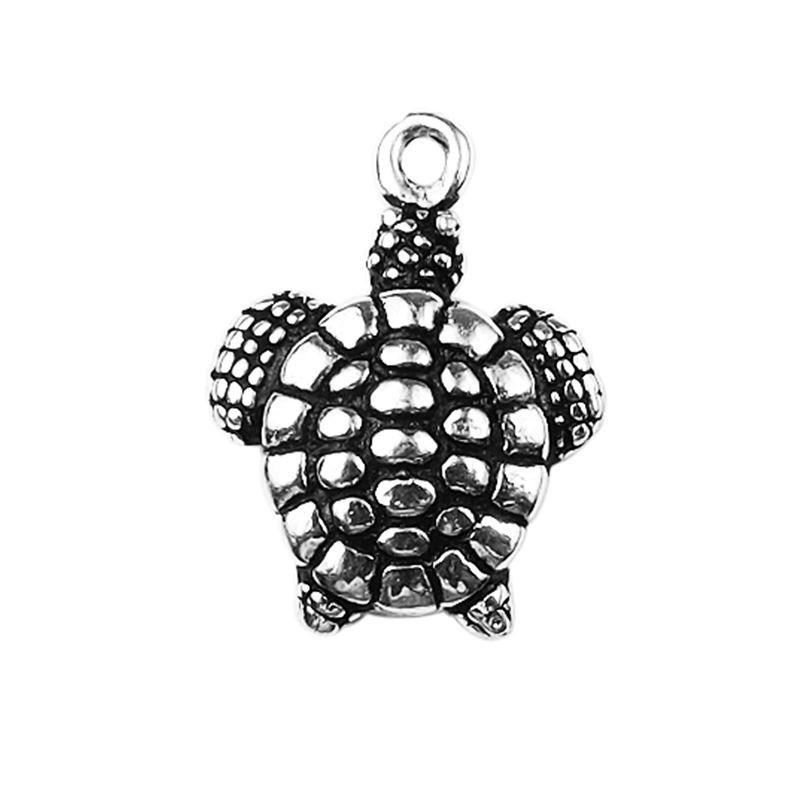 CSF-440 Silver Overlay Turtle Charm Beads Bali Designs Inc 