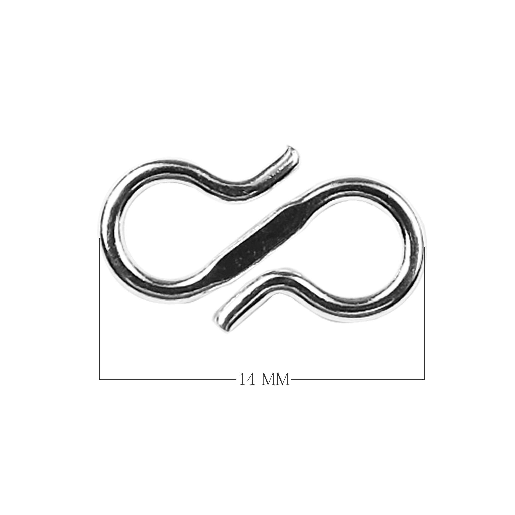 CSF-442 Silver Overlay 'S' Hook Beads Bali Designs Inc 