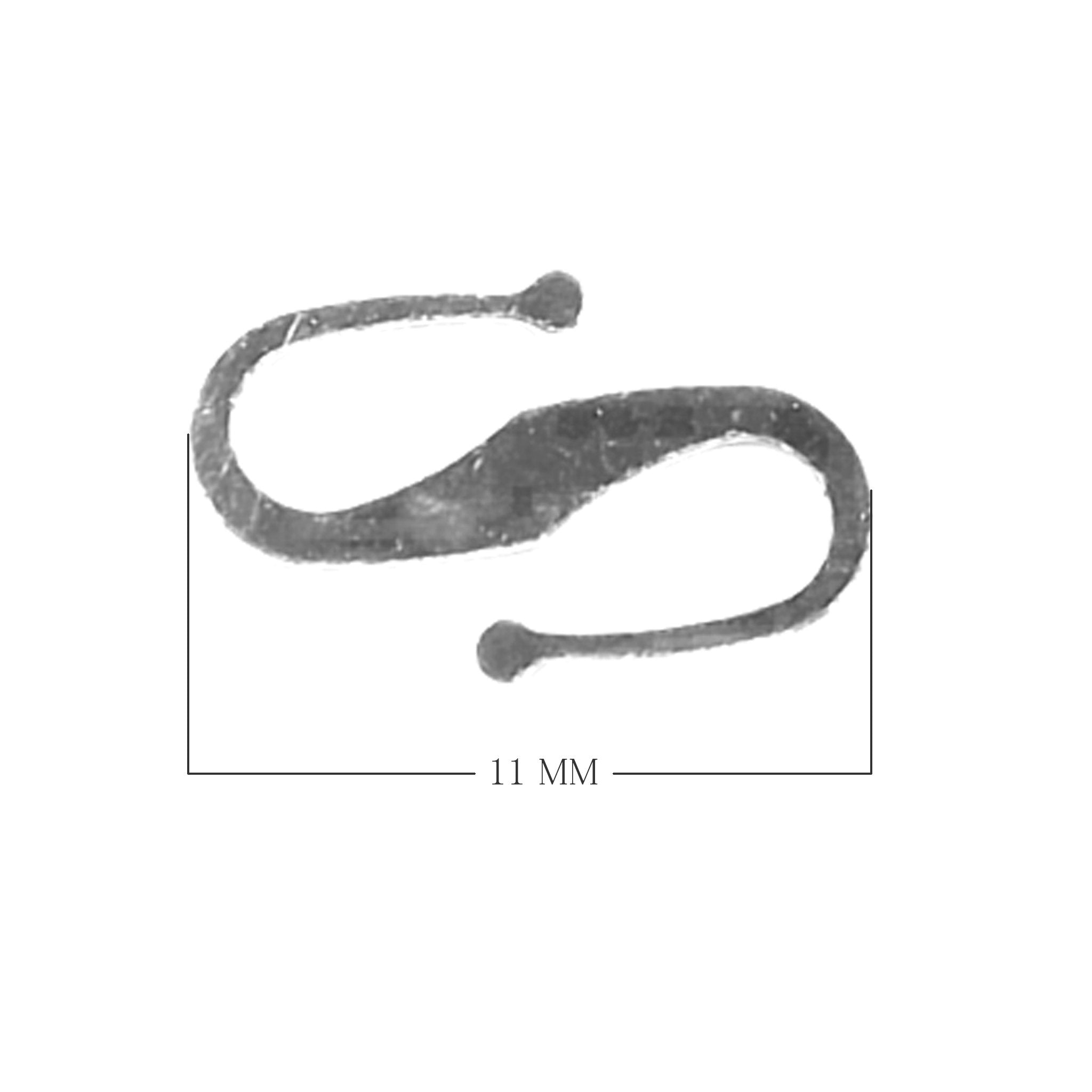 CSF-444 Silver Overlay ''S'' Hook Beads Bali Designs Inc 