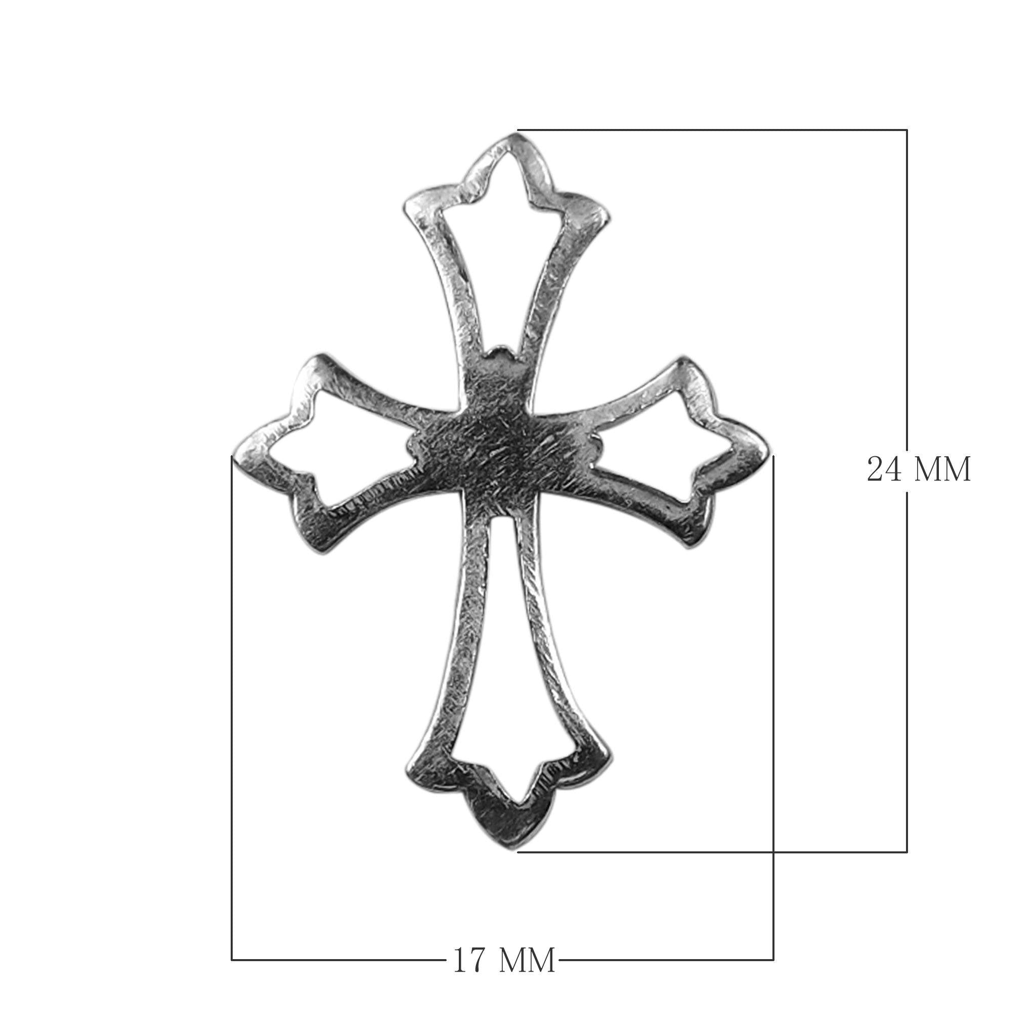 CSF-451 Silver Overlay Cross Charm Beads Bali Designs Inc 